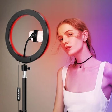 Ringlight Selfie Vlog LED Rgb 26CM 33CM Lampu Selfie Tiktok Vlogger LED Rainbow