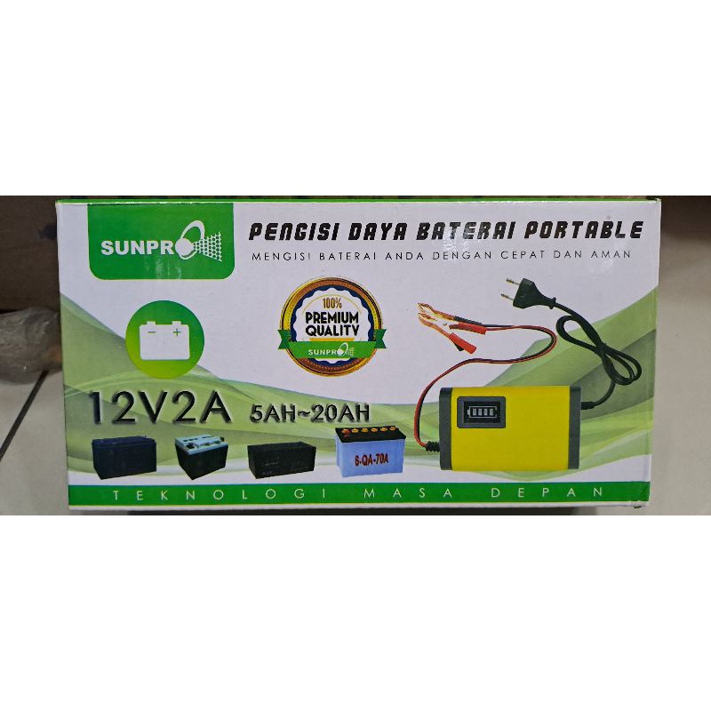 Jual cas aki sunpro 12V 2A, 12V 5A, 12V 6A, 12V 10A | Shopee Indonesia