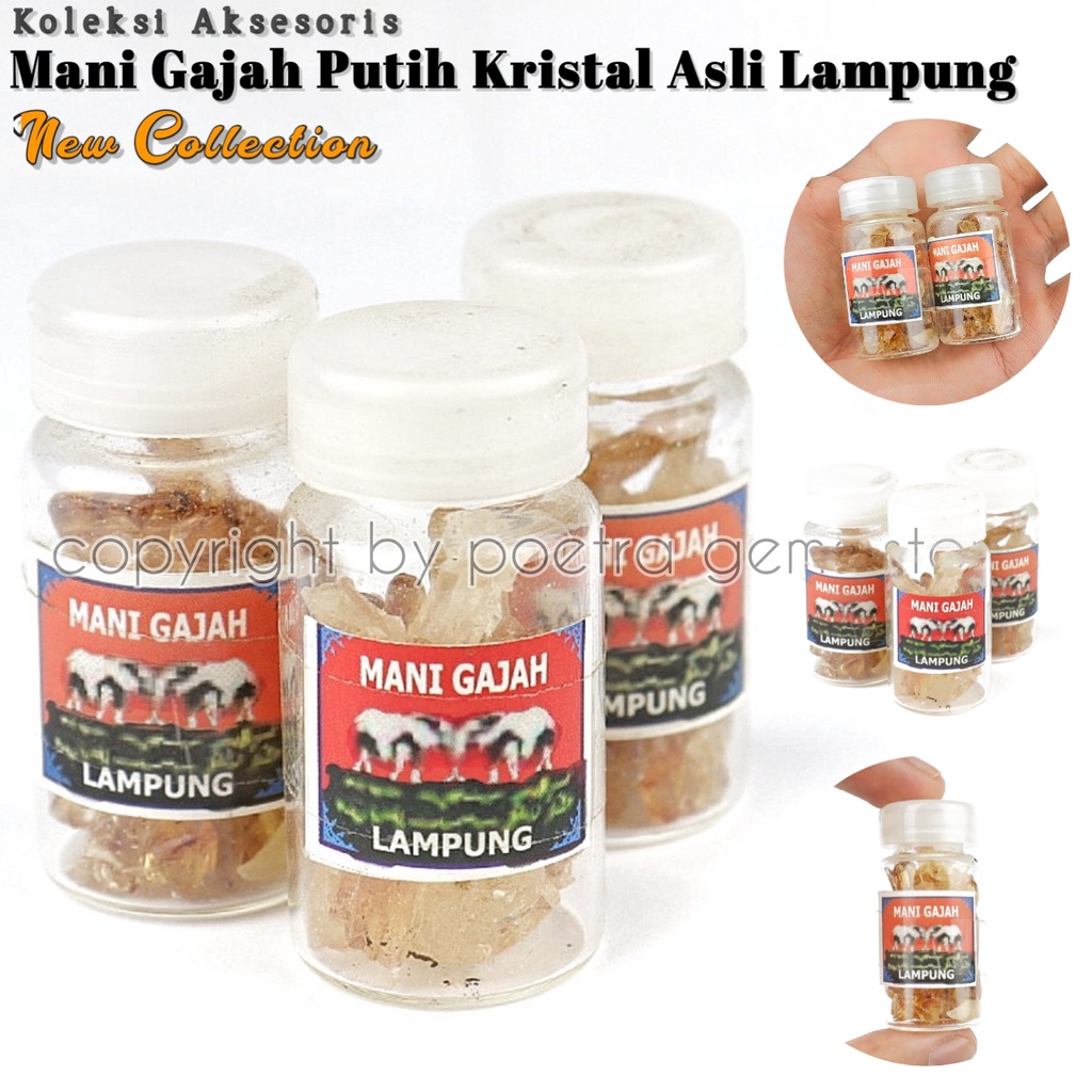 Jual Batu Mineral Mani Gajah Putih Kristal Asli Lampung Per Botol