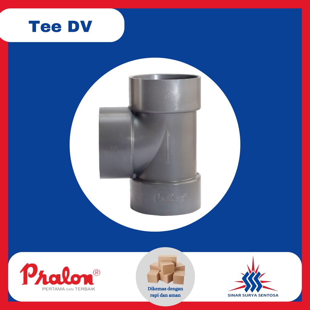 Jual Fitting PVC Tee DV Pralon 4", 6", 8", 4"x3", 5"x4", 6"x4", 8"x4 ...