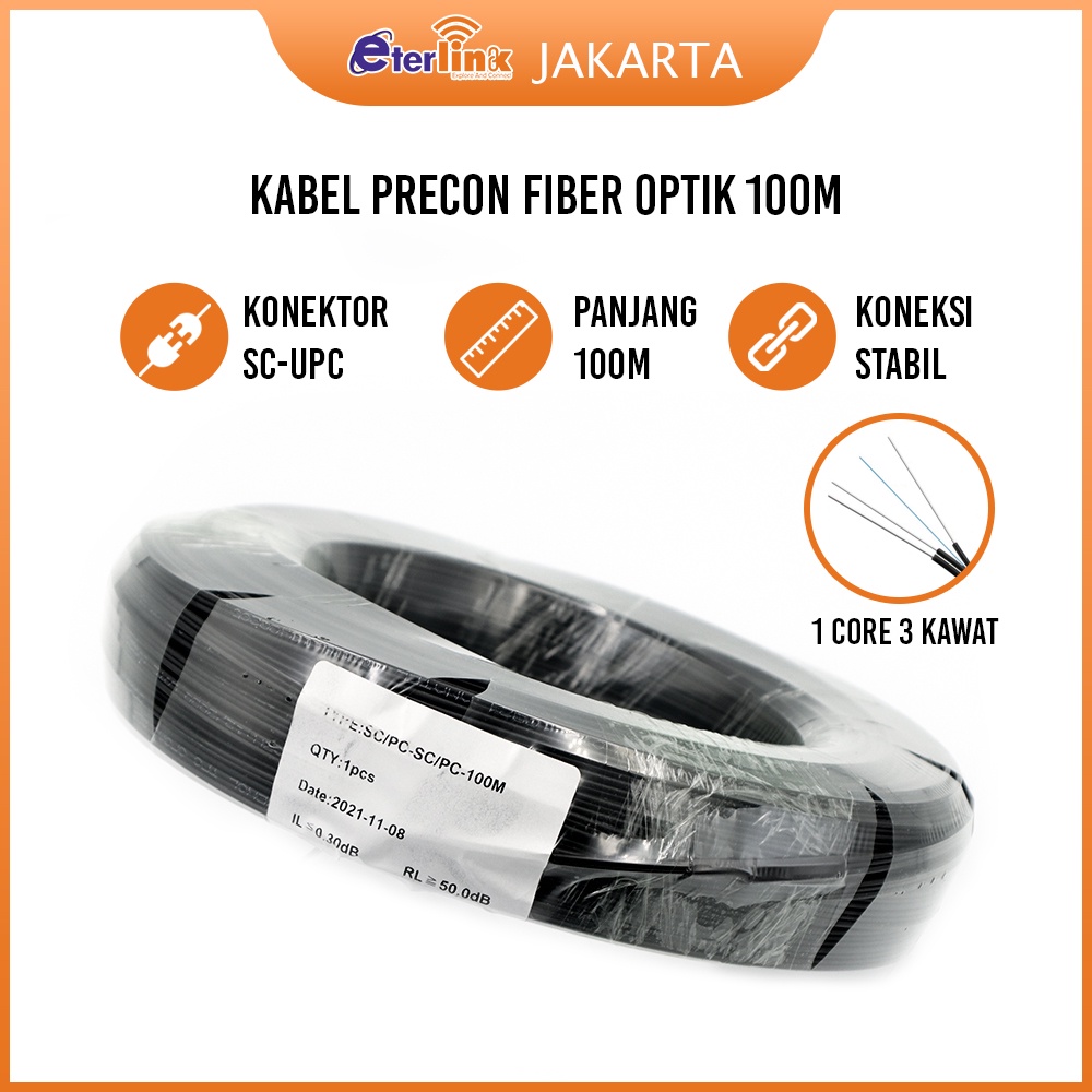 Jual [Bisa Bayar Ditempat] Kabel Fiber Optik SC UPC Precon 100M ATAU ...