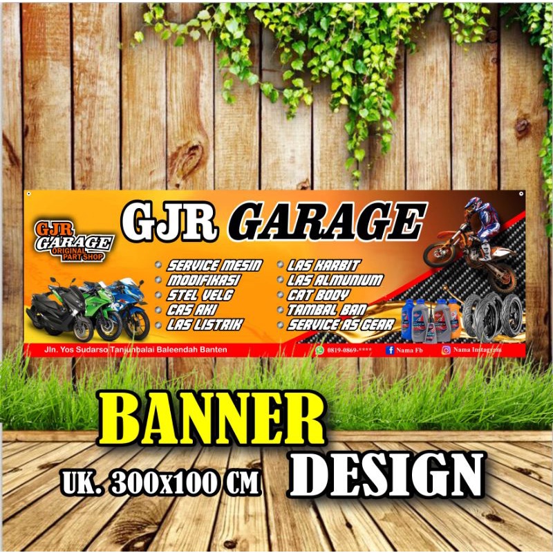 Jual Spanduk Banner Bengkel Motor Service Motor Keren Murah Shopee