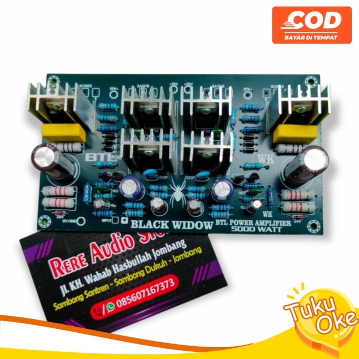 Jual Kit Driver Power Amplifier BTL Black Widow 5000 watt Power