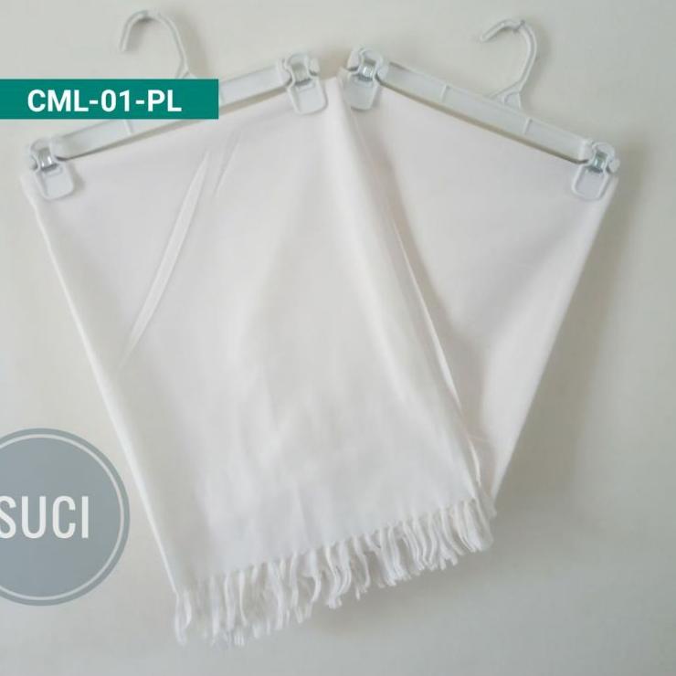 Jual HRR66 SORBAN LOHI PUTIH POLOS LOKAL KASHMIRI UKURAN JUMBO