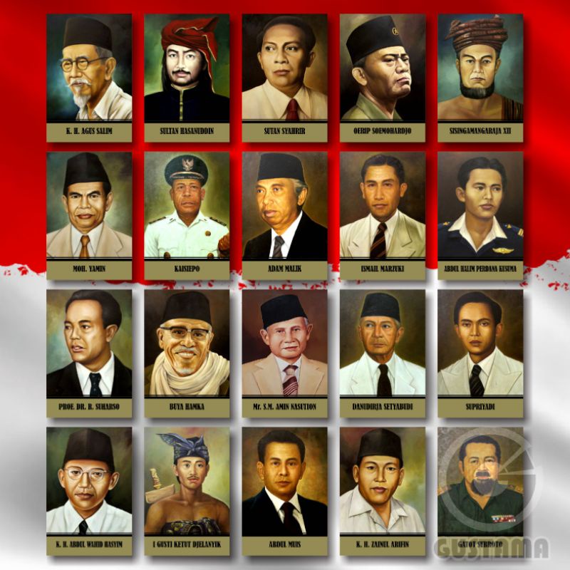 Jual Poster Pahlawan Nasional Foto Pahlawan A4 20x30cm Shopee Indonesia