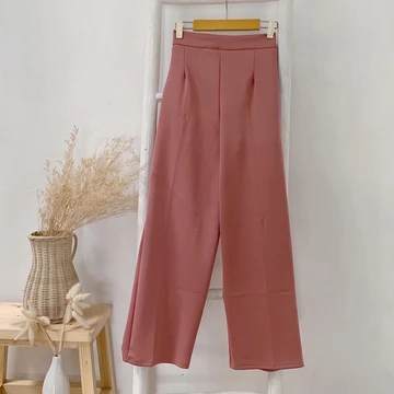 Basic Kulot Scuba Highwaist Tanpa Karet