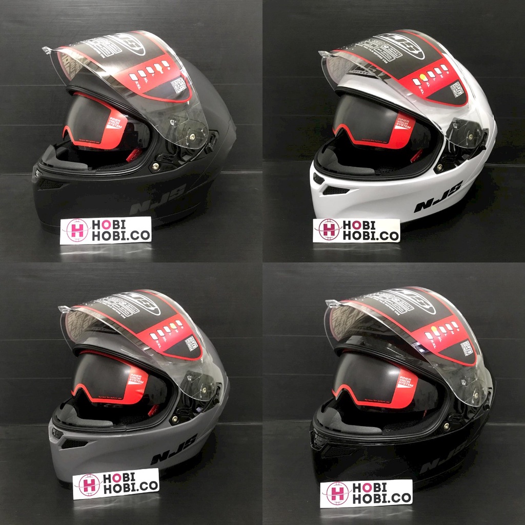 ちょび Jual HELM NJS ZX1 SOLID DOUBLE VISOR FULLFACE NJS ZX-1 ZX 1
