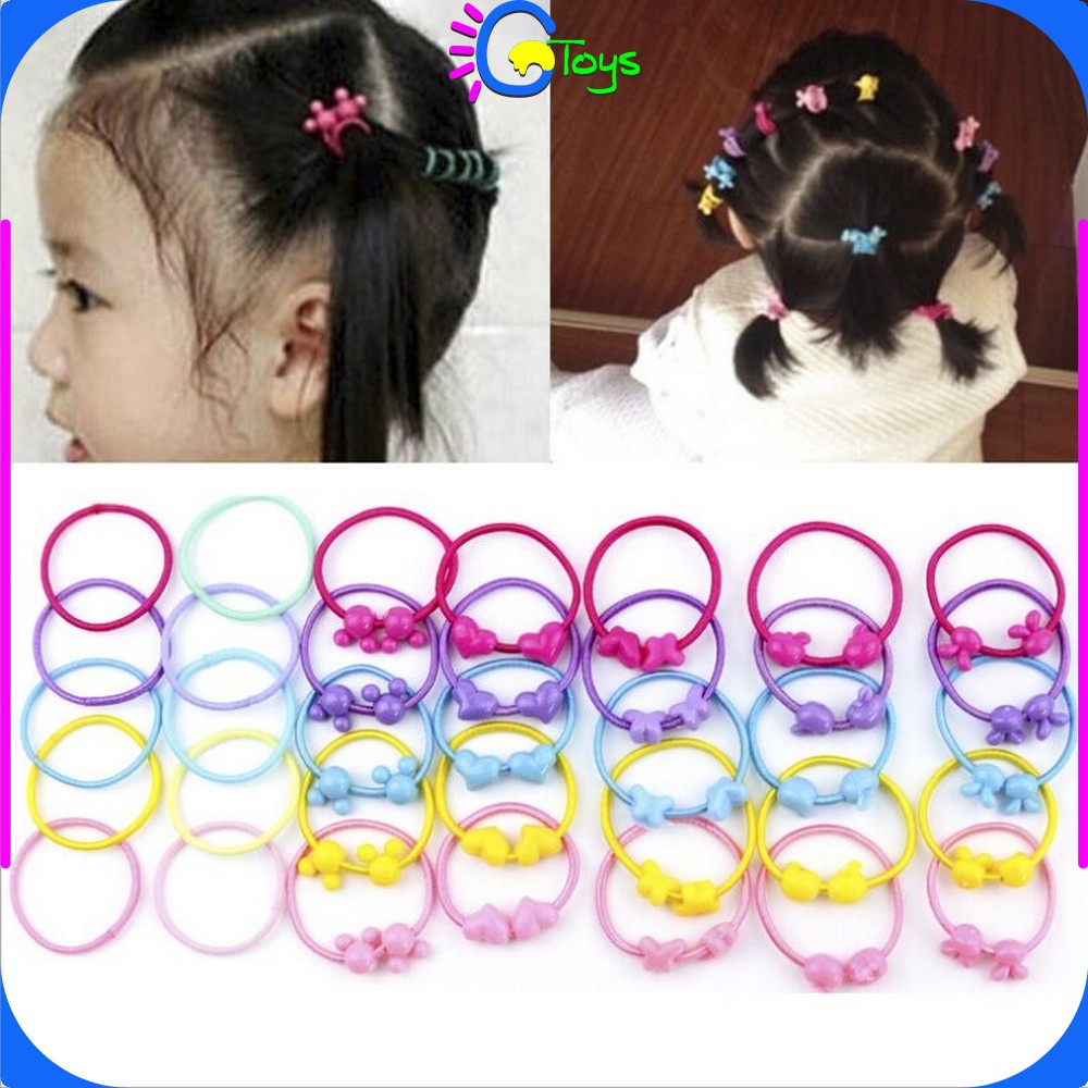 Jual CR-C9 (50 PCS) Ikat Rambut Anak Anak / Karet Ikat Rambut / Kuncir