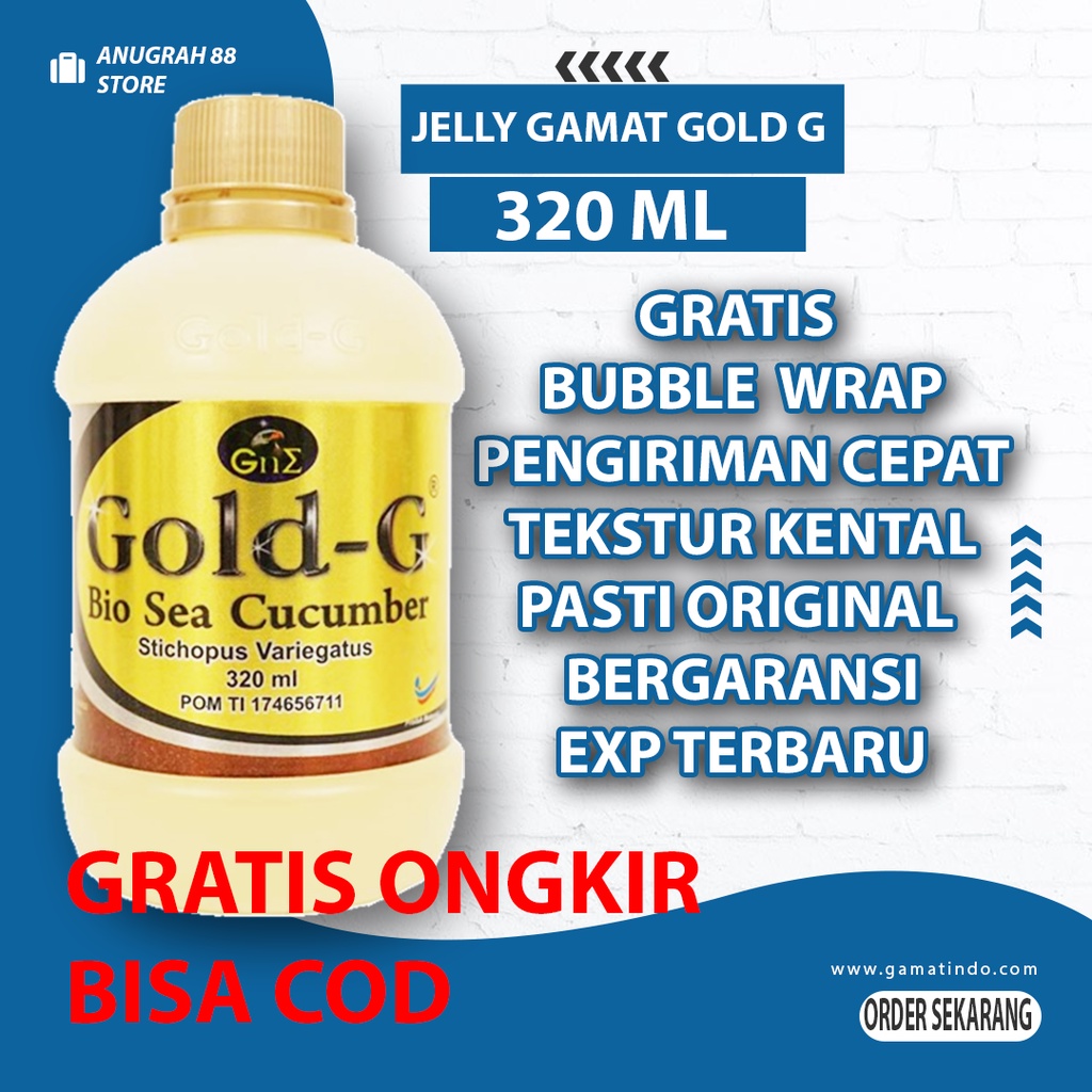 Jual 320ML JELLY GAMAT GOLD G ASLI BIO SEA CUCUMBER TRIPANG EMAS GOLD