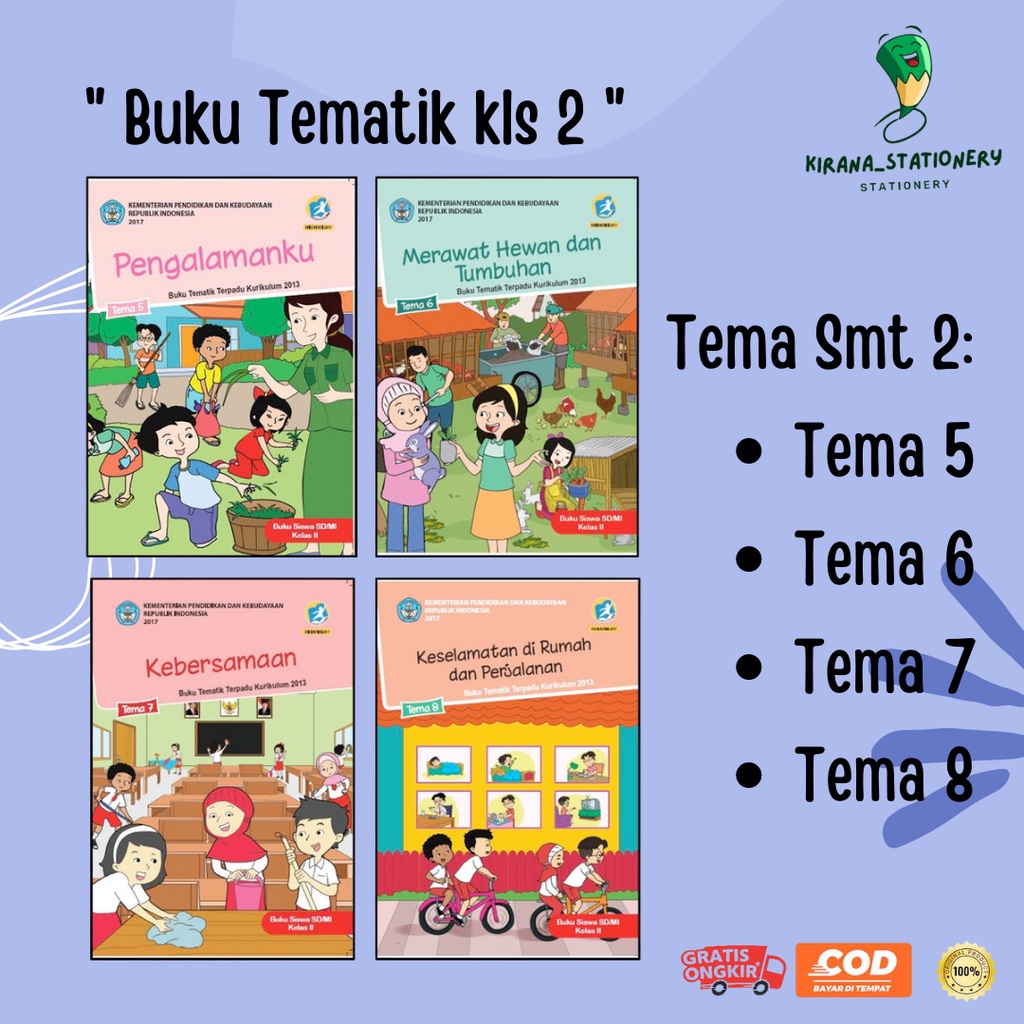 Jual BUKU TEMATIK KELAS 2 SEMESTER 2 TEMA 4 TEMA 5 TEMA 6 TEMA 7 TEMA 8 ...