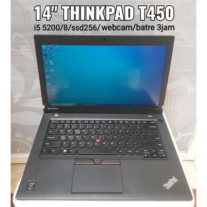 Jual THINKPAD T450 core i5 i7 ram 8GB SSD256 mulus bagus | Shopee Indonesia