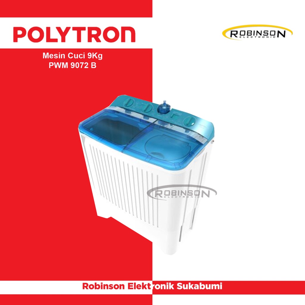 Jual Mesin Cuci Polytron PWM 9072 B 9Kg | Shopee Indonesia