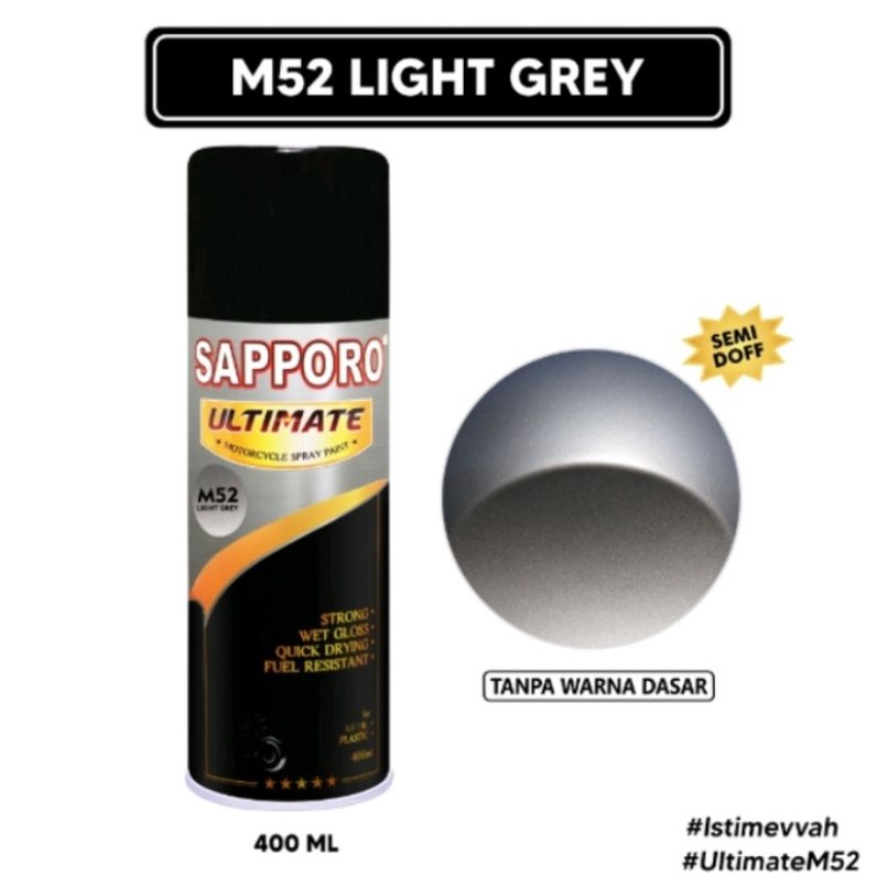 Jual Saporo Sapporo Ultimate M Light Grey Ml Abu Cerah Metallic M Cat Semprot Spray