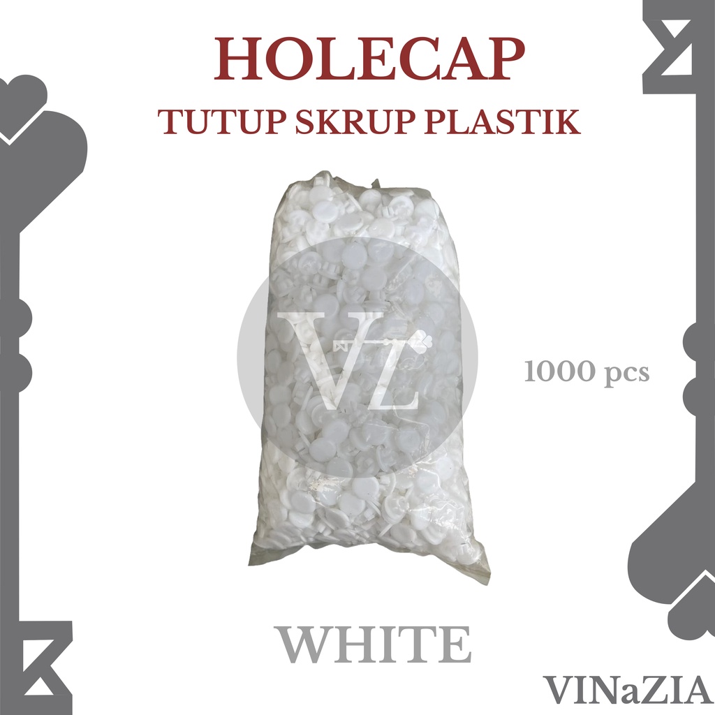 Jual HOLE CAP PLUG WHITE / TUTUP SEKRUP PLASTIK LUBANG PINTU KUSEN