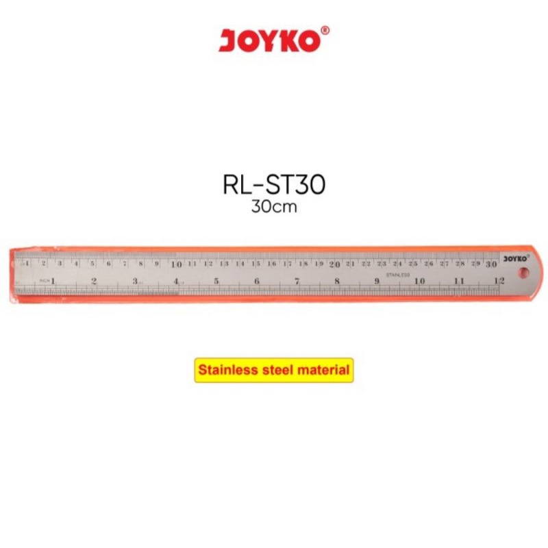Jual Penggaris Baja 30 Cm Joyko Stainless Steel Ruler RL-ST30 | Shopee ...