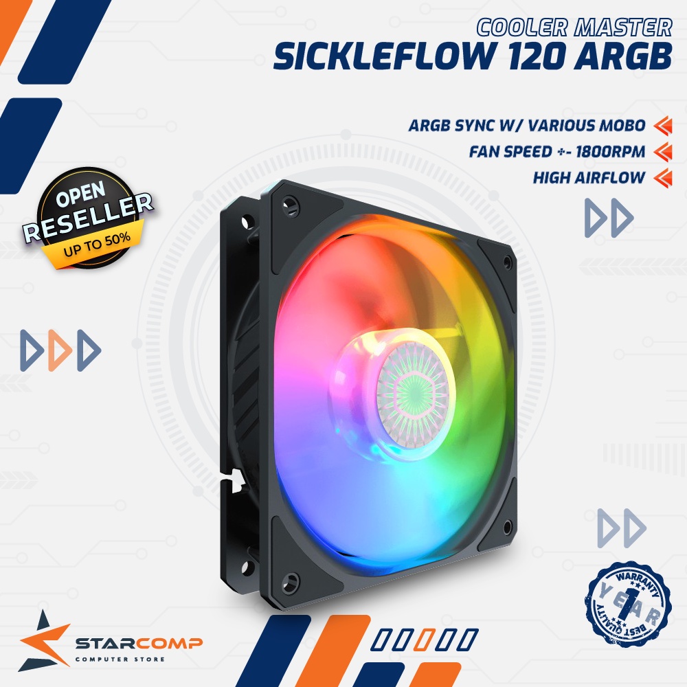 Jual Cooler Master SickleFlow 120 ARGB Fan Case 120mm / 12cm Fan ...