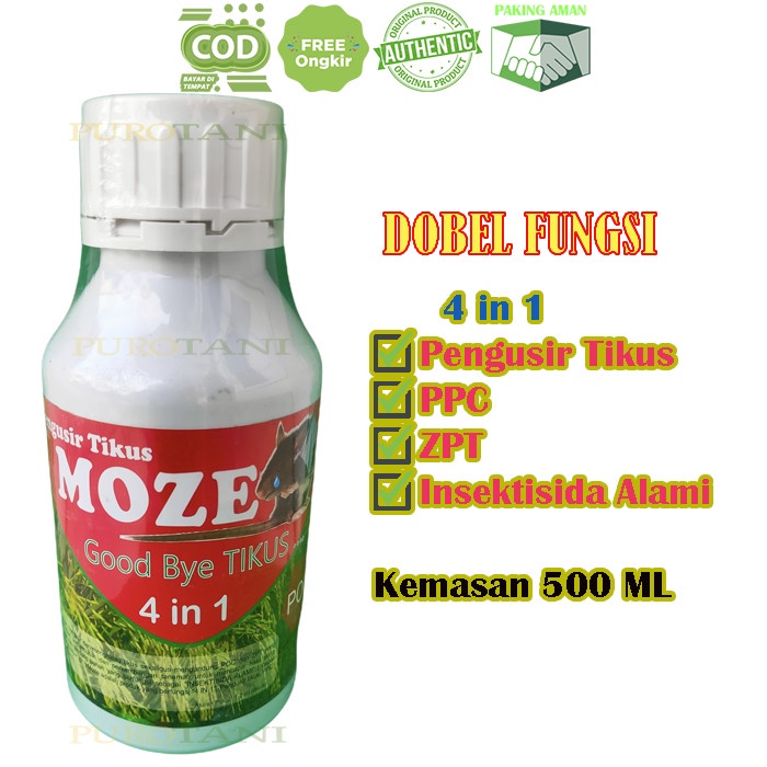 Jual Pengusir Tikus MOZE 4 IN 1 POC ZPT Insektisida Alami 500 ML ...