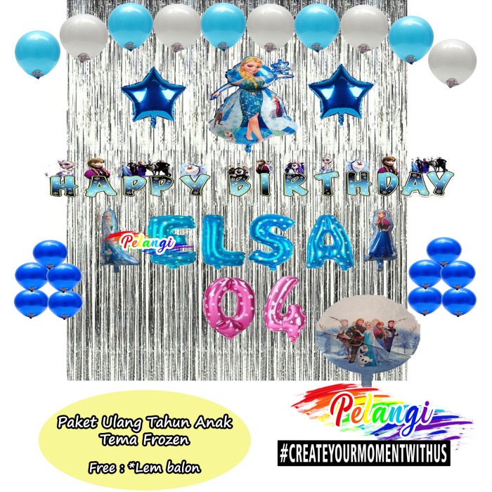 Jual Paket Dekorasi Ulang Tahun Anak Tema Frozen | Shopee Indonesia
