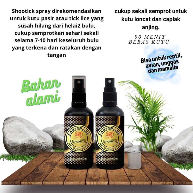 Jual SHOOTICK SPRAY 60 ml pembasmi kutu kucing kutu pasir telur kutu