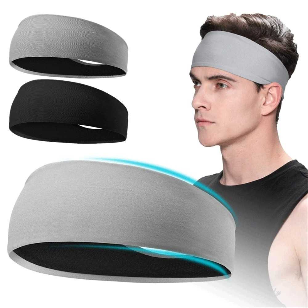 Jual Bandana Headband Olahraga Pria Elastic Sport Hairbands Head Band Scarf Penutup Kepala Gym