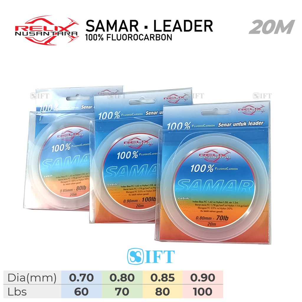Jual Senar Leader Relix Nusantara SAMAR | 20M 25M 30M | Fluorocarbon ...
