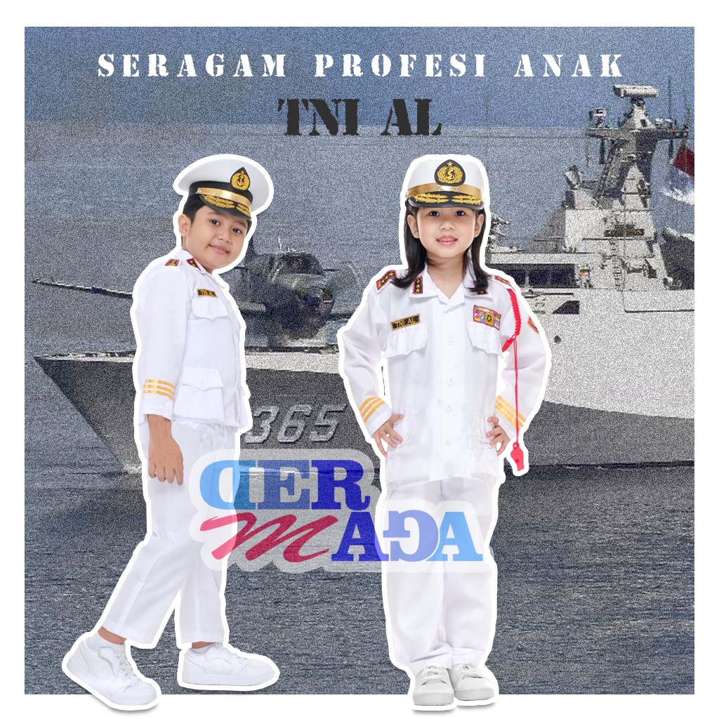 Jual Seragam Baju TNI AL Anak Kostum TNI AL Anak Kostum Profesi Anak ...