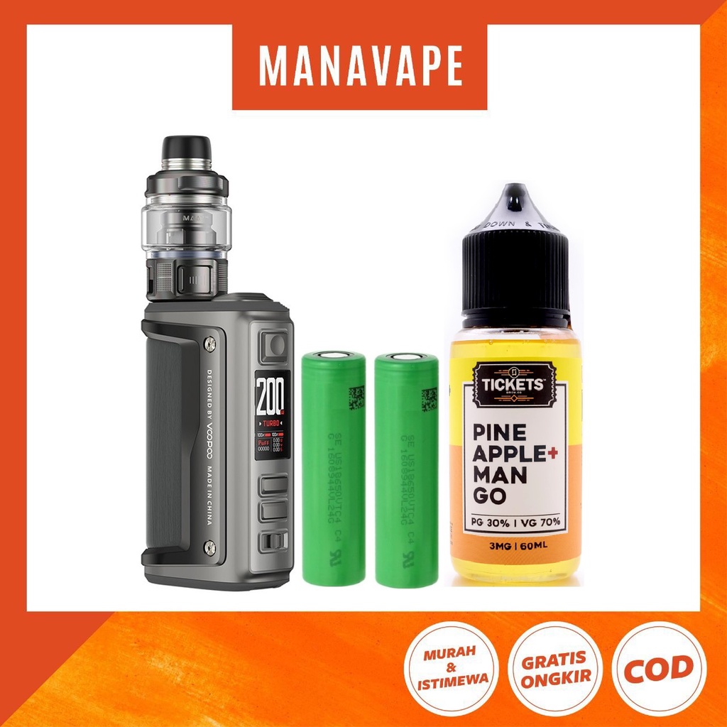Jual ARGUS GT 2 KIT MOD AUTHENTIC by VOOPOO + BATTERY SONY VTC 4 18650 ...