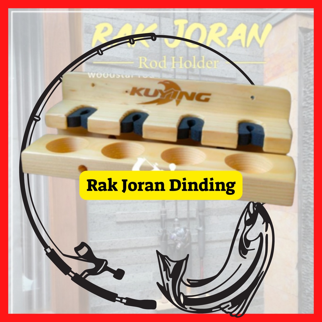 Jual Rak Joran Tempat Pancing Berdiri Tempel Dinding Rod Holder atau ...