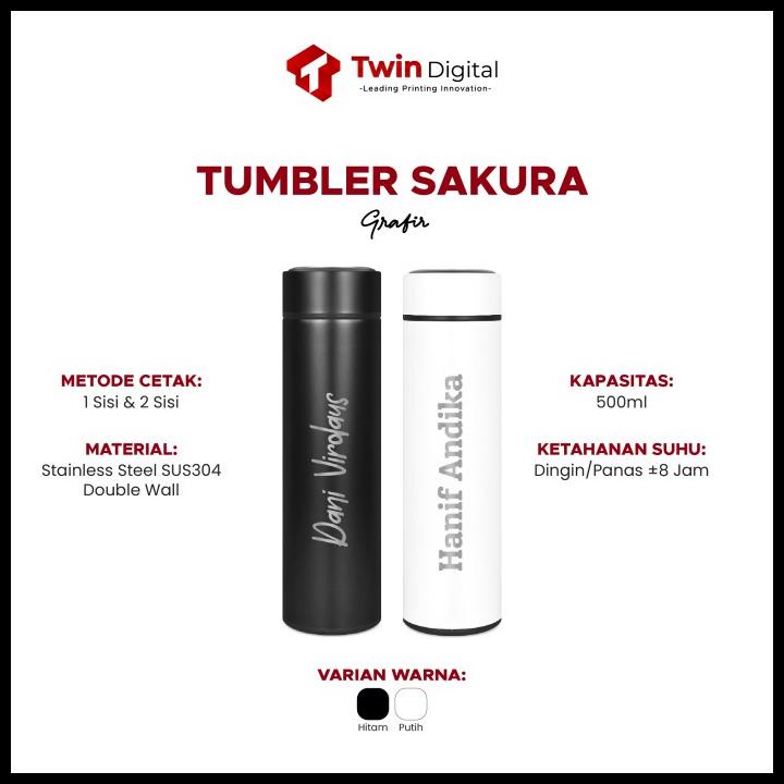 Jual Tumbler Custom Botol Minum Stainless Sakura Grafir 500 Ml Shopee Indonesia 6893