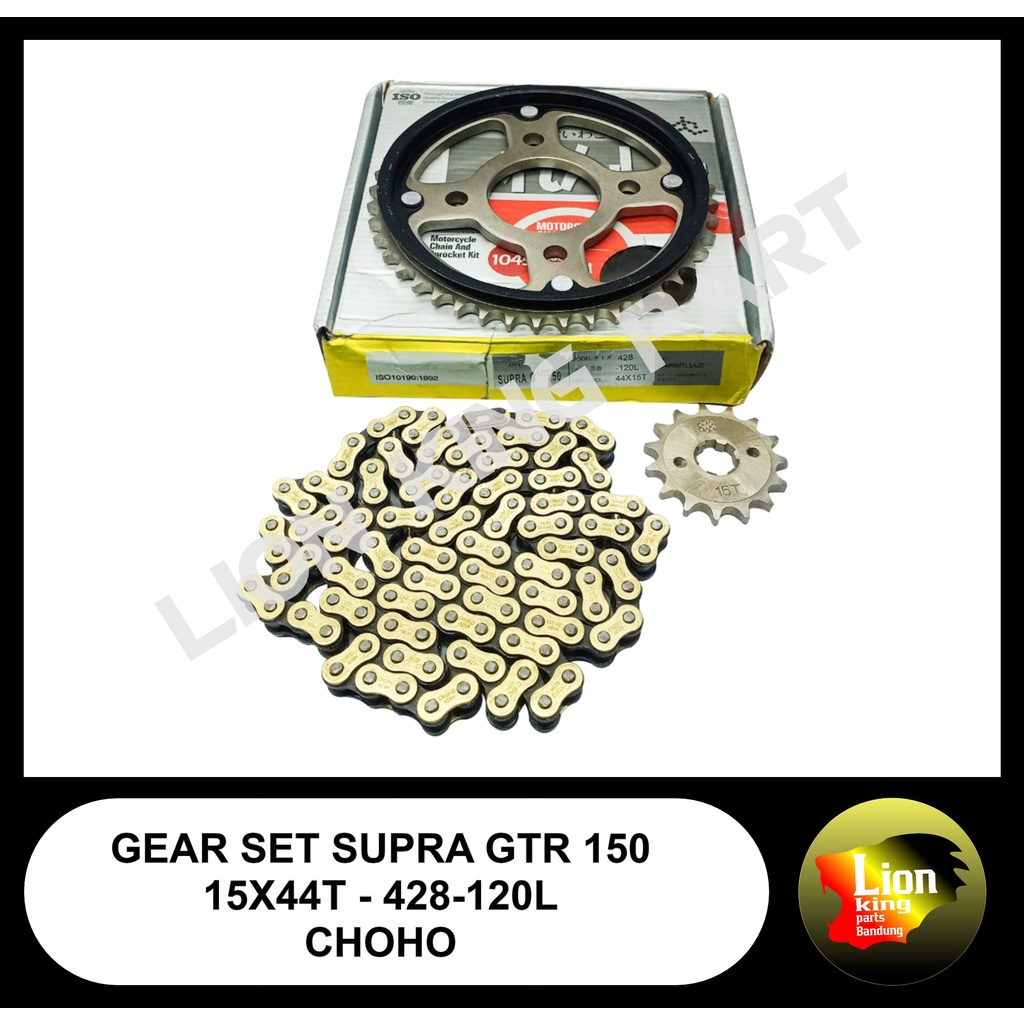 Jual GIR SET GEARSET SUPRA X GTR 150 RANTAI GOLD CHOHO Shopee Indonesia