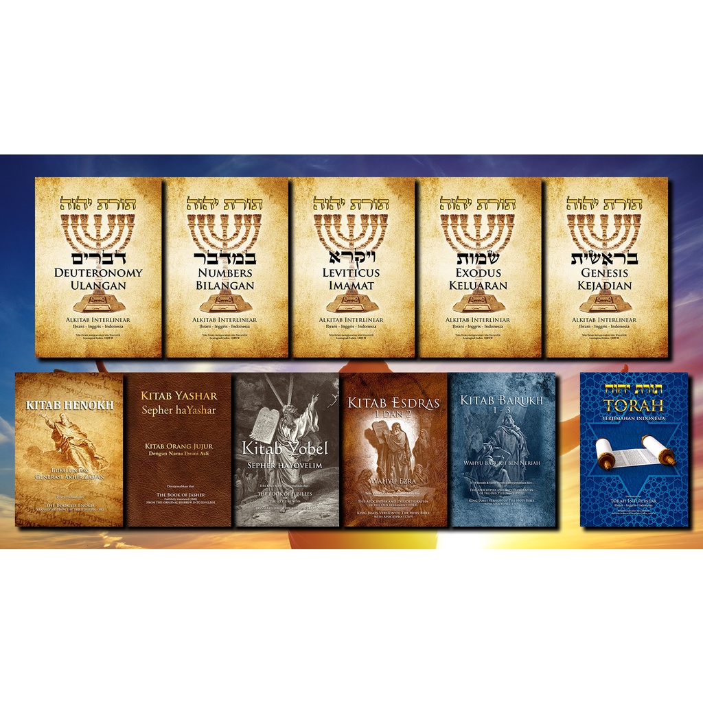 Jual Kitab Studi Lengkap: TORAH Interlinear + 5 Kitab Ibrani Kuno ...