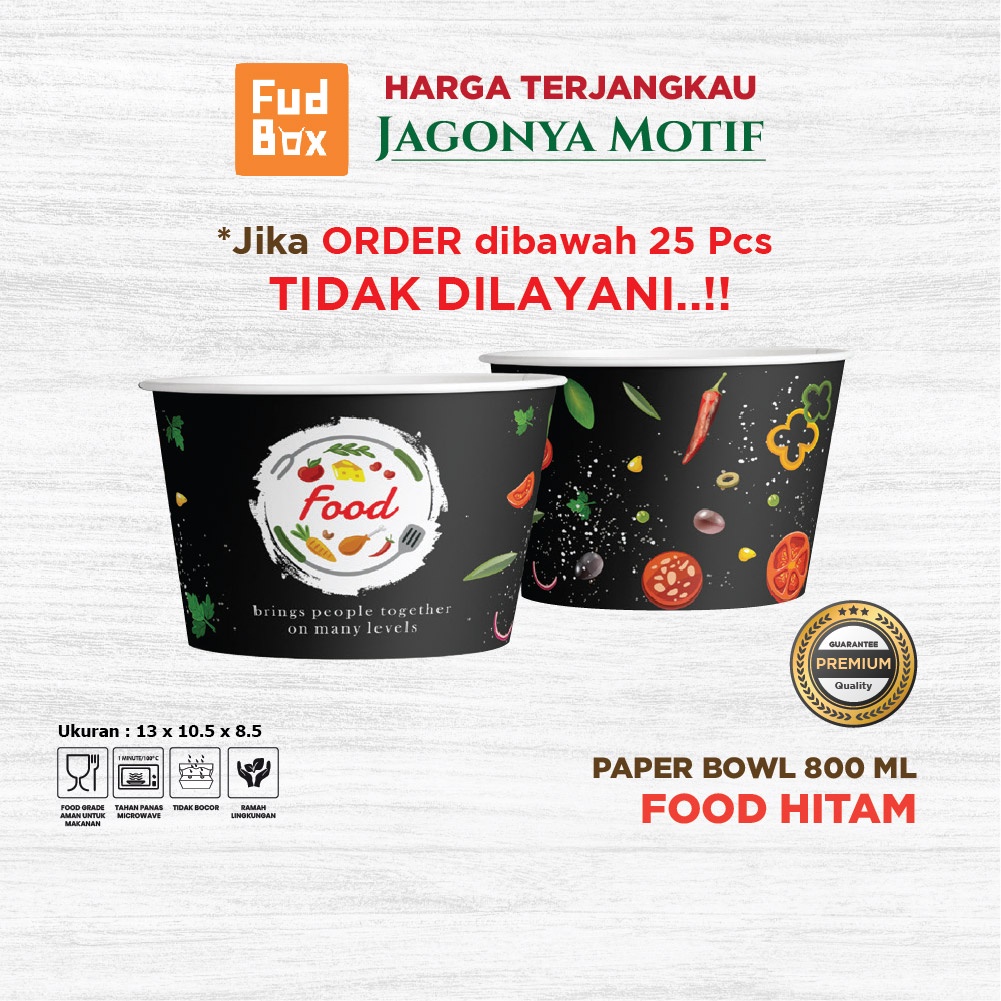 Jual Paper Bowl 800 ml + Tutup | Paper Rice Bowl Mangkok Kertas Motif ...