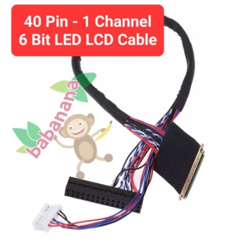 Jual 40 Pin 1 Channel 6 bit Led Lcd Lvds cable display kabel | Shopee ...