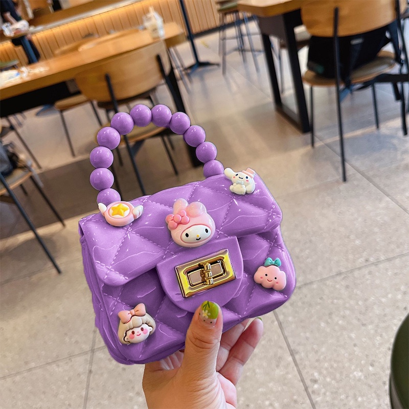 Jual COD T5640 Tas Jelly Glossy Mini Boneka Anak / Jelly Bag Mutiara