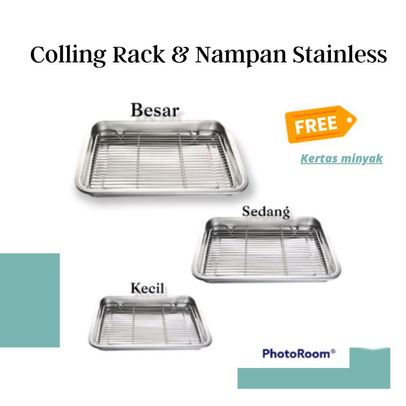 Jual Colling Rack Dan Nampan Peniris Minyak+Kertas Minyak | Shopee ...