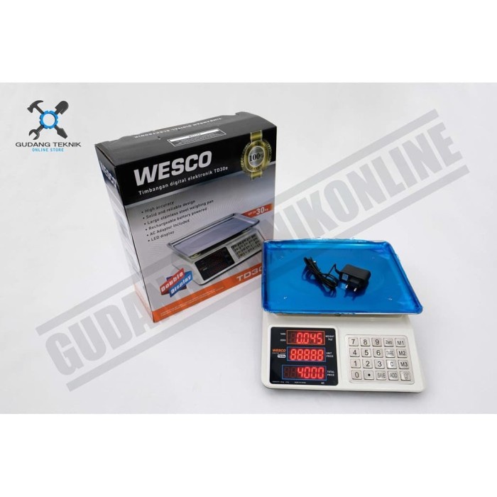 Jual Timbangan Duduk Digital 300Kg WESCO 100 Kg 150 Kg 30 Kg WESCO ...
