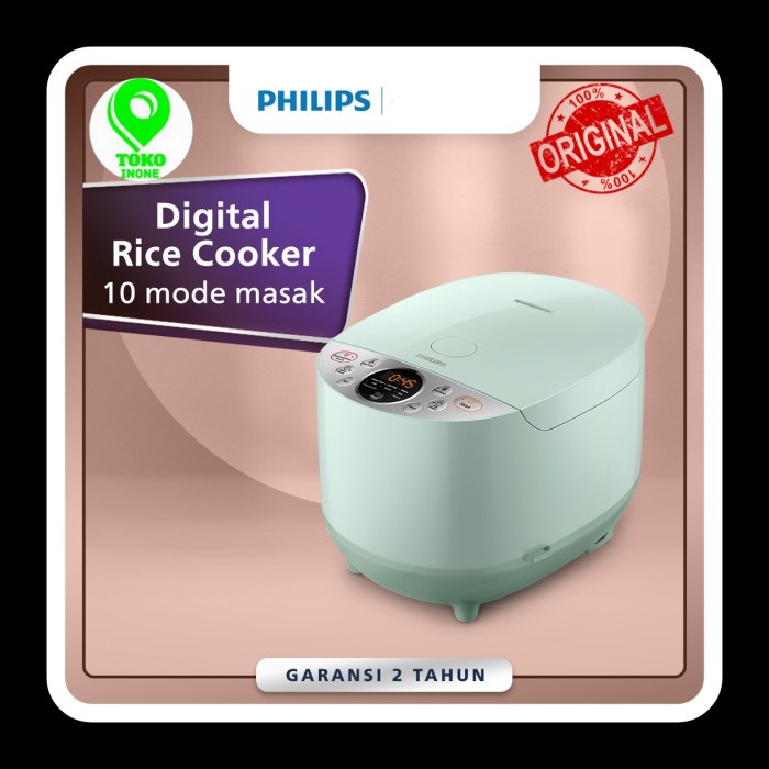Jual Rcook Philips Rice Cooker 1.8L Fuzzy Logic Digital Hd4515 - 8 Menu ...
