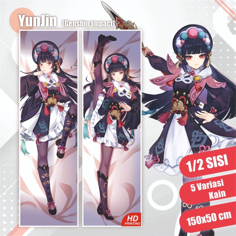 Jual Dakimakura Yunjin Genshin Impact 150x50 cm (Cover Only) | Shopee ...