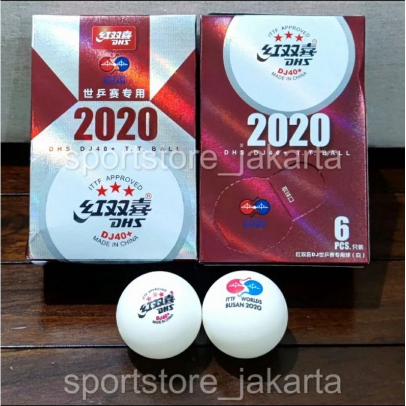 Jual Bola Pingpong Atau Bola Tenis Meja DHS 3 STAR -PLASTIC 40+ *ISI 6 ...