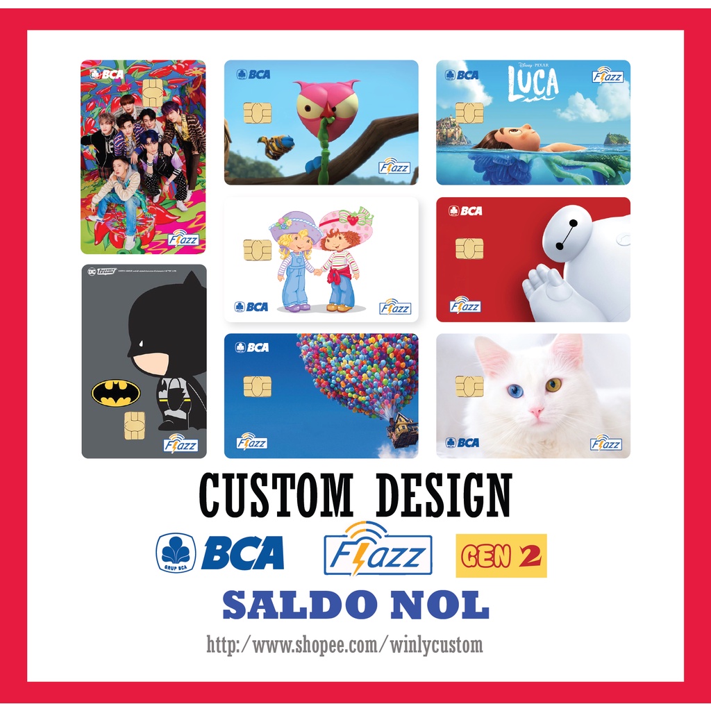 Jual CUSTOM KARTU FLAZZ BCA GEN 2 KARTU E MONEY E TOLL DESIGN CUSTOM ...