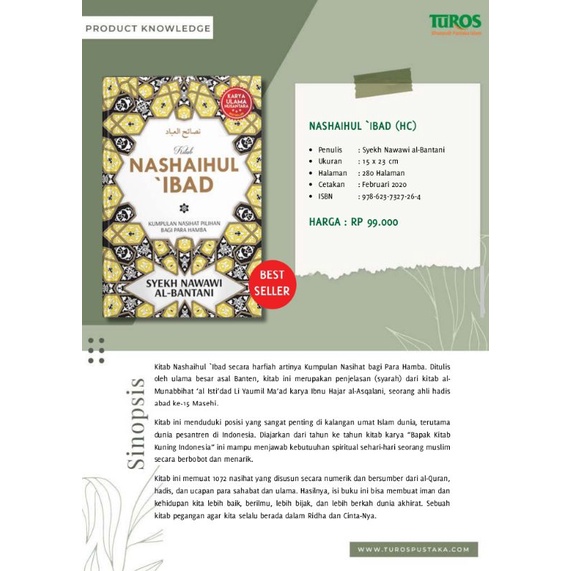 Jual Buku Original TERJEMAH KITAB NASHAIHUL IBAD (HARD COVER) "Kumpulan ...