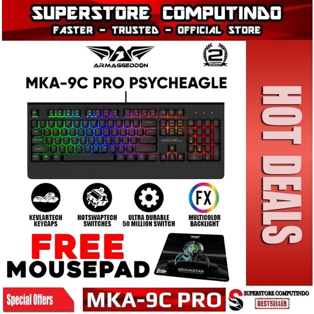 Jual Keyboard Gaming Mechanical Armaggeddon MKA 9C Pro Psycheagle ...