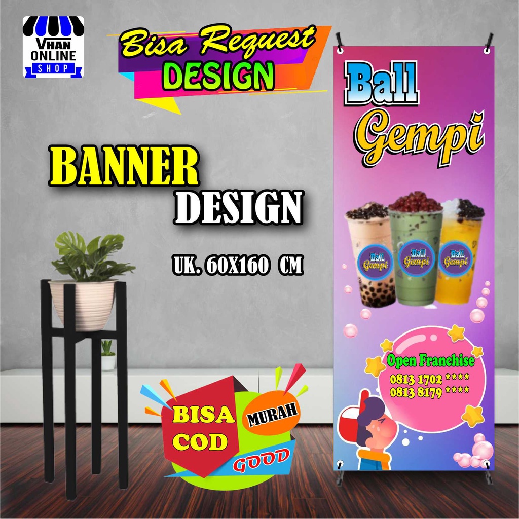 Jual Spanduk Banner Jualan Minuman Ball Gempi, Minuman Viral Keren ...