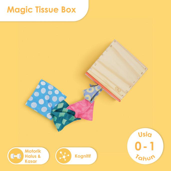 Jual Mainan Edukasi Magic Tissue Wooden Box Learning Time Usia 0-1 ...