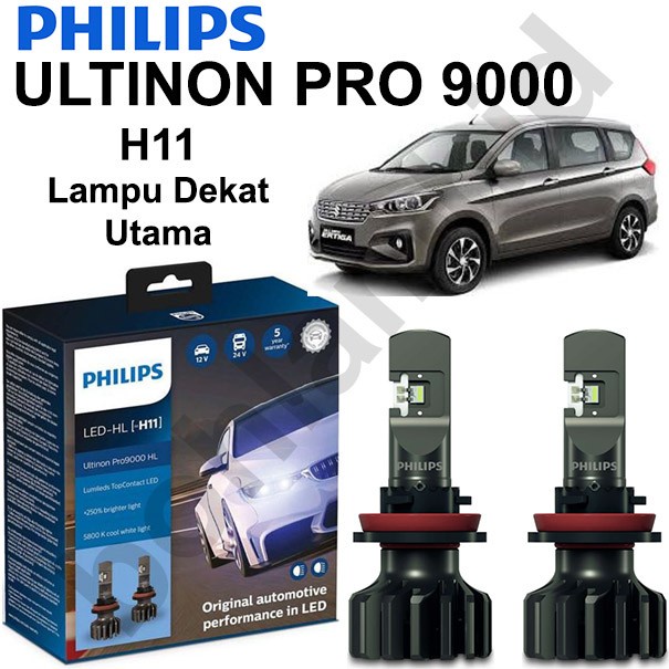Jual Lampu LED Philips New Ertiga ULTINON PRO9000 pro 9000 H11 Shopee