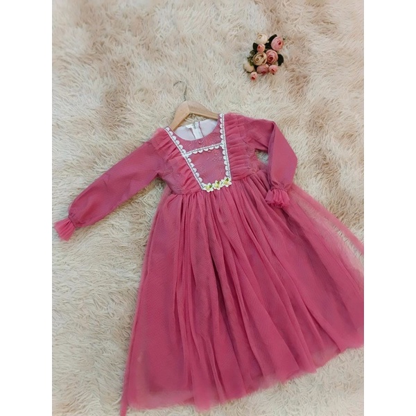 Jual baju pesta muslim anak / baju pesta anak muslim / muslim brukat