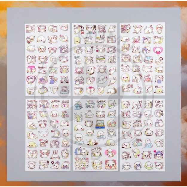 Jual Stiker Aesthetic Set / Stiker Karakter Seal Lucu / Stiker Anak
