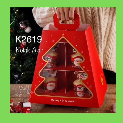 Jual Box cupcake hampers natal gift box kotak muffin dus kemasan kue
