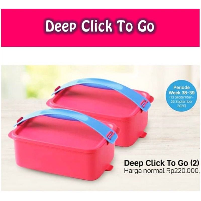 Jual Deep click to go / deep ctg family pink / tempat makan tupperware ...