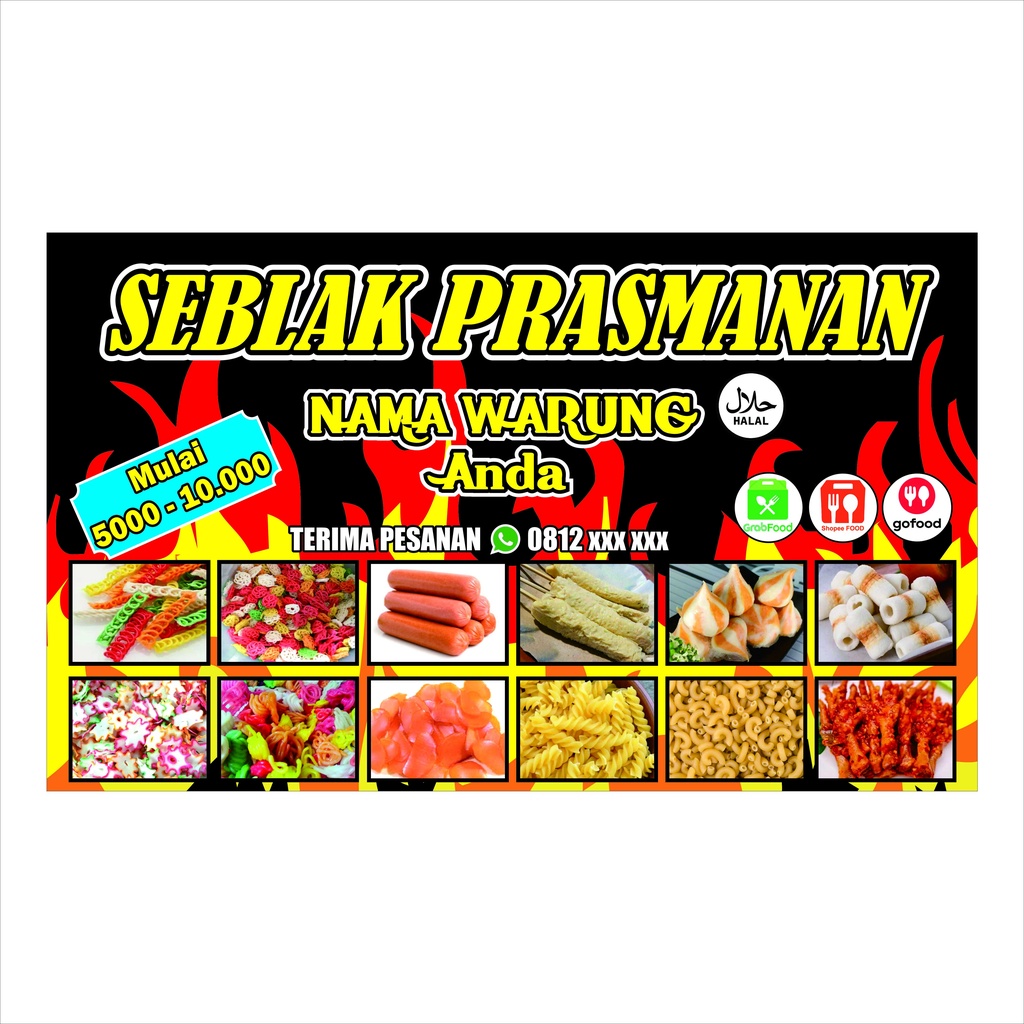Jual Spanduk seblak prasmanan/Banner Seblak 120x60 | Shopee Indonesia
